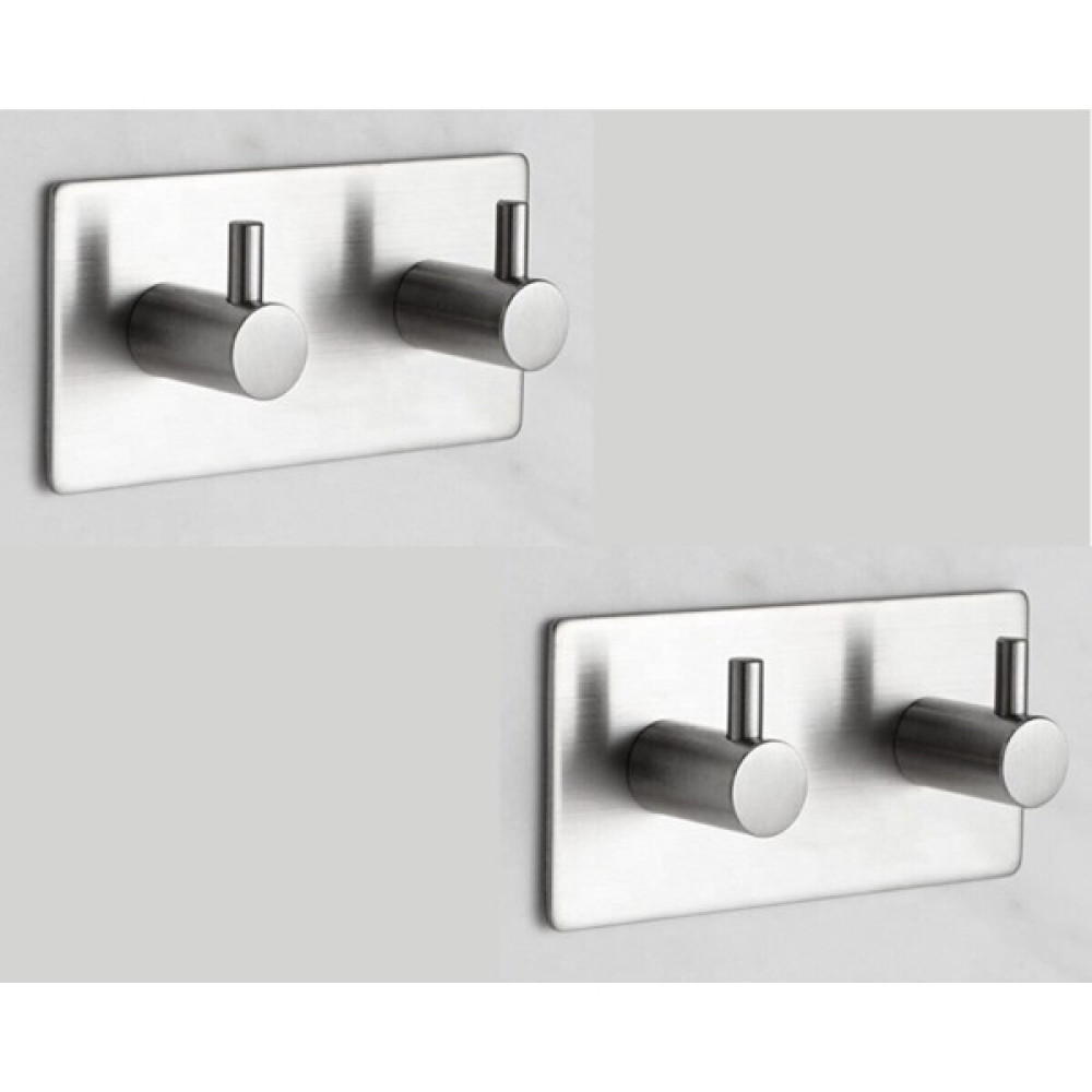 Havlu / Bornoz Askısı / 2 Adet Ikili Askılık / Banyo Mutfak Havlu Askısı - Gri Banyo Askılık Fiyatı