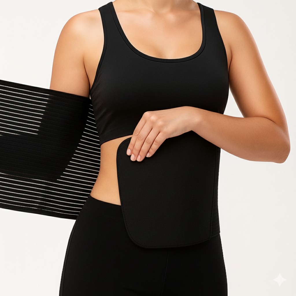 Havlu Pedli Abdominal Korse | Siyah | Ayarlanabilir | Cerrahi Korse | Doğum Sonrası Korse - STD1 (S-M-L) Diğer Fiyatı