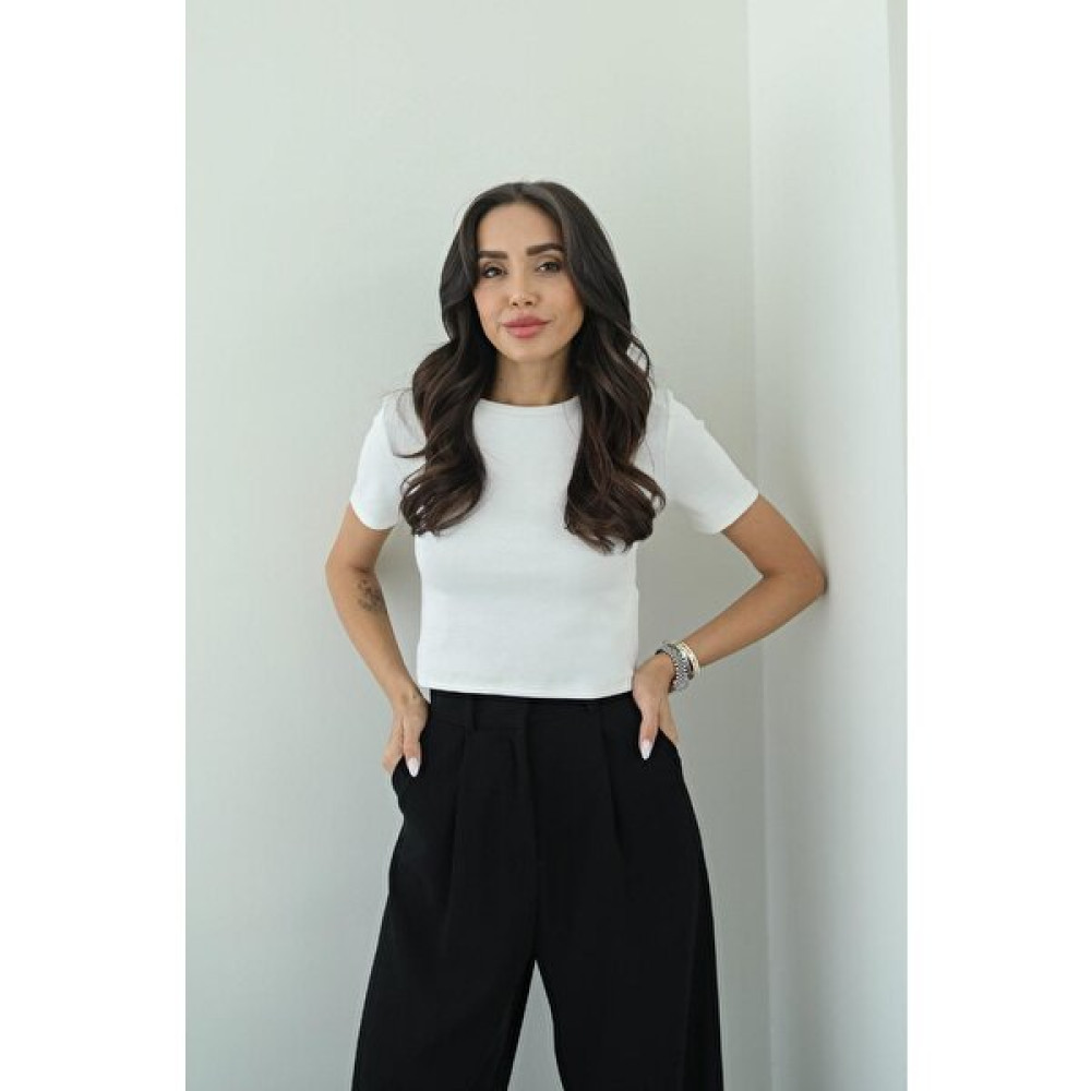 Havoş Beyaz Crop T-Shirt Bayan T-shirt Fiyatı
