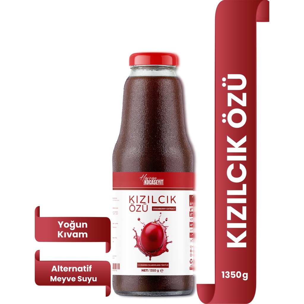 Havran Kocaseyit Kızılcık Özü Doğal 1350 g Geleneksel Yöntemlerle Üretilmiştir - 1,3 kg Diğer Fiyatı