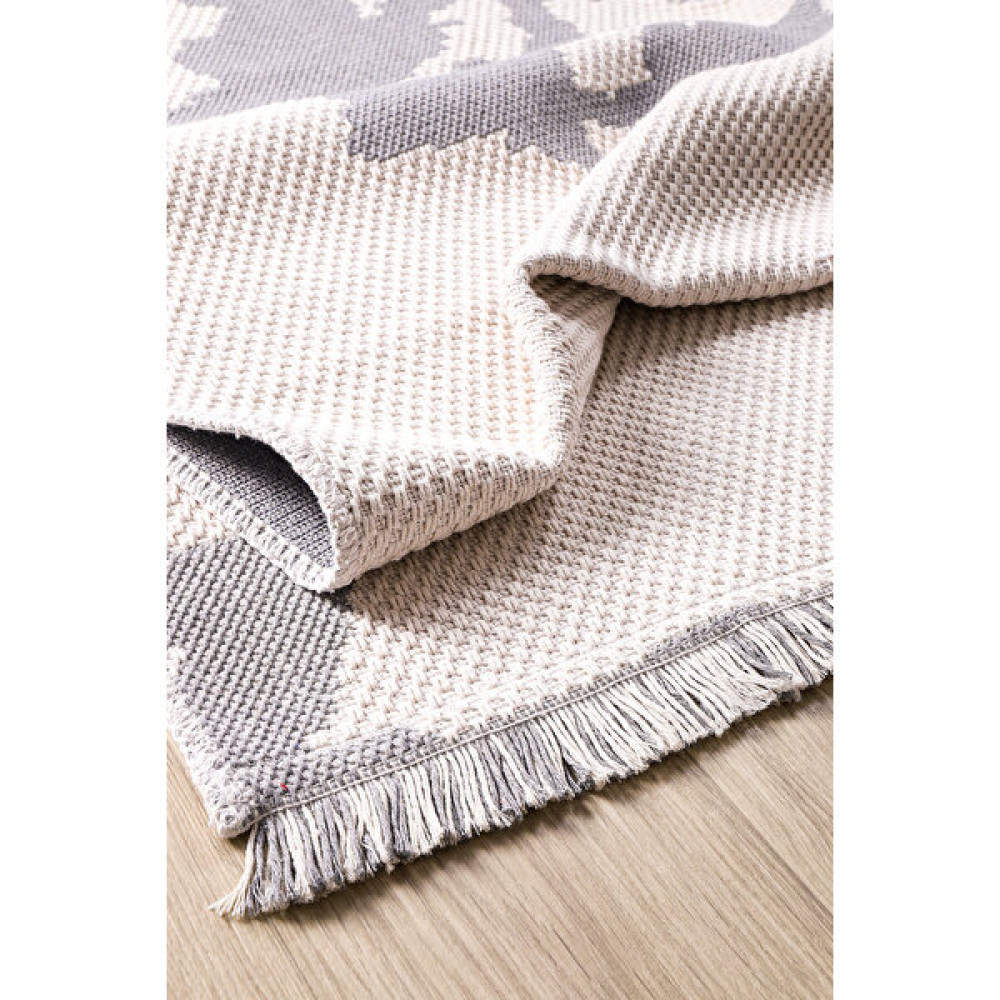 Havvana Home Kaymaz Tabanlı Modern Dokuma Kilim Sisal Halı Çamaşır Makinasında Yıkanabilir Halı - Krem - Gri - 120 x 180 cm Kilim Fiyatı