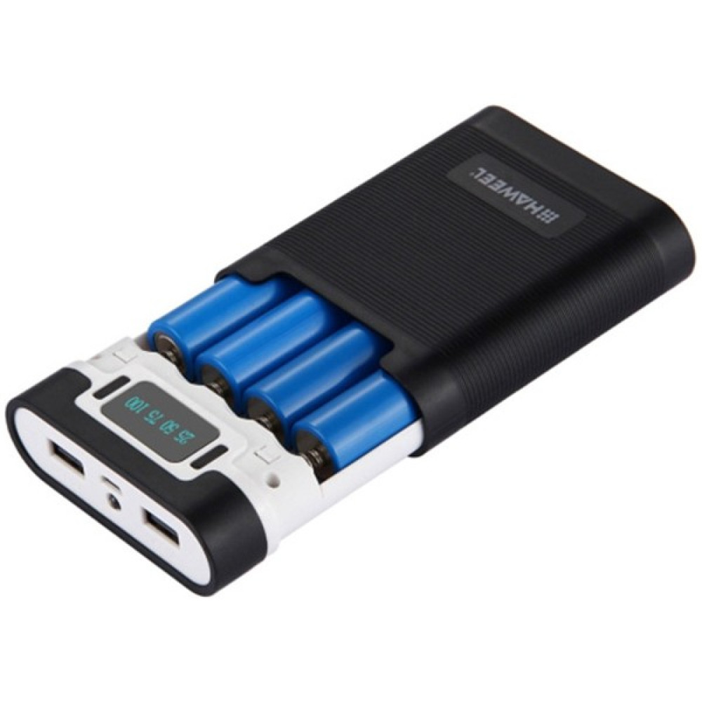 Haweel Diy 4X18650 Dijital Göstergeli Pil Powerbank Kutusu AL-32116 - Siyah Taşınabilir Şarj Cihazı - Powerbank Fiyatı