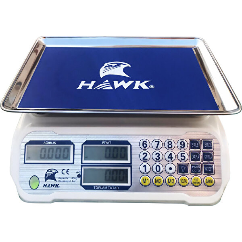 Hawk YS167 Sayım Yapma Özellikli Bakkal Manav Mutfak Tartısı 40 kg Kapasiteli Hassasiyetli Terazi Ölçüm Aletleri / Cihazları Fiyatı