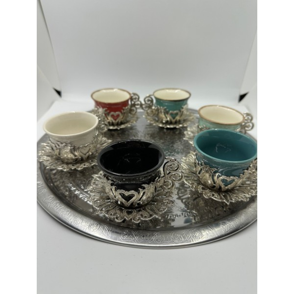 Hayal Accessories Renkli 6'lı Kahve Fincan Takımı Fincan / Bardak / Kahve Takımı Fiyatı