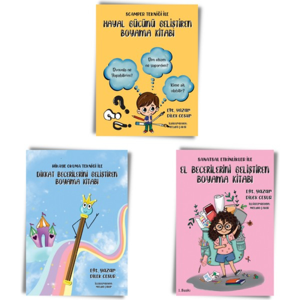 Hayal Gücü-Dikkat-El Becerileri Geliştiren Boyama Seti - Dilek Cesur Zihinsel Gelişim Kitapları Fiyatı