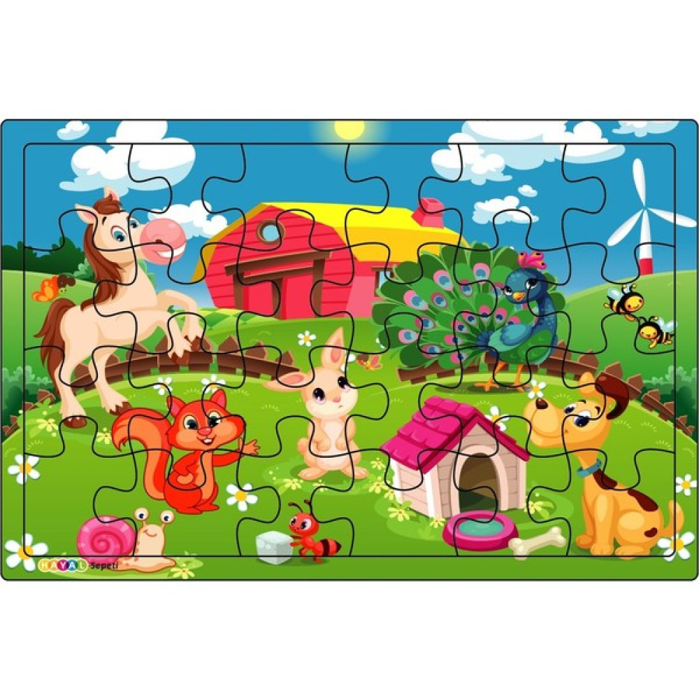 Hayal Sevimli Dostlar  3-9 Yaş Çocuklar Için 24 Parçalı Ahşap Puzzle Yapboz Puzzle & Aksesuarları Fiyatı