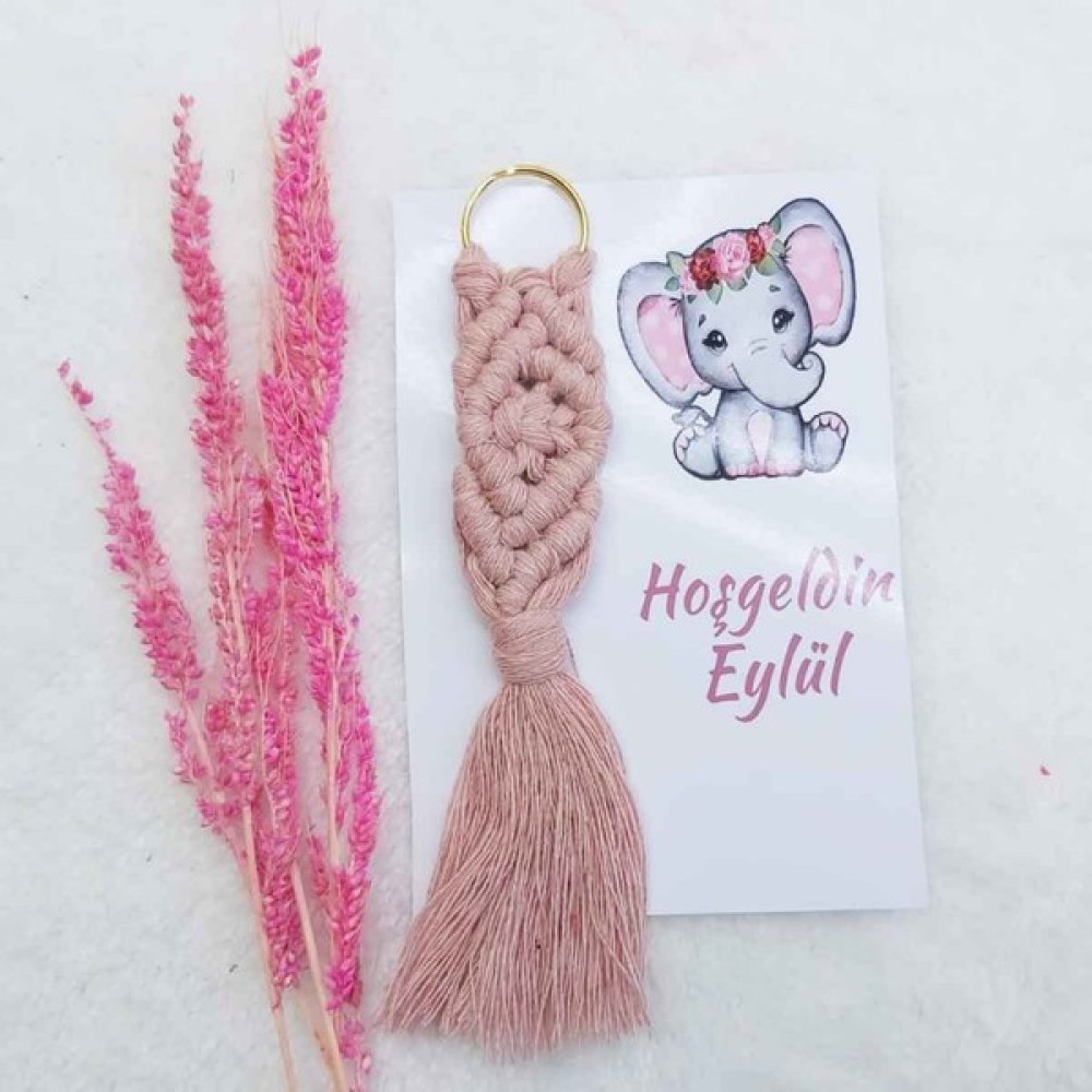 Hayaller Dükkanı 20 Adet Makrome Anahtarlık Ekonomik Altında Kağıtlı Bebek Şekeri Bebek Mevlüt Si Anne, Bebek Fiyatı