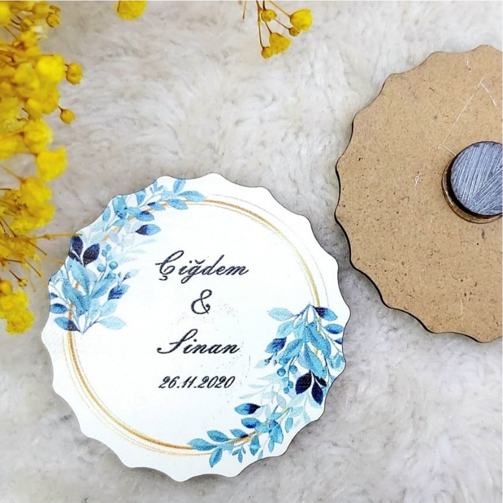 Hayaller Dükkanı 30 Adet Ahşap Nikah Buzdolabı Magnet Lik5 - Renkli Buzdolapları Fiyatı