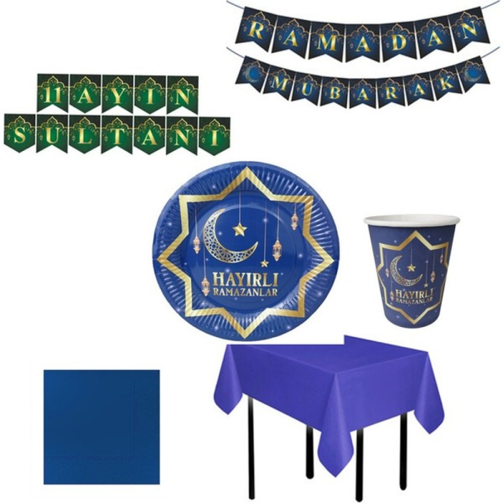Hayaller Dükkanı Ramazan Süsleri Set Hayırlı Ramazan 16 Kişilik Tabak Bardak 11 Ayın Sultanı ve Hoşgeldin Ramazan Set - Renkli Oto Boyaları Fiyatı