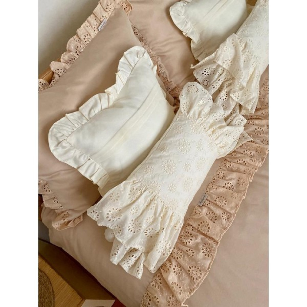 Hayalperest Pamuk Saten Fisto Detaylı Çift Kişilik Nevresim Takımı - Bej - 200 x 220 cm Nevresim Takımı Fiyatı