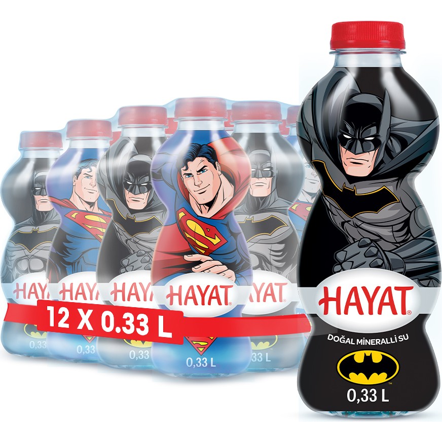 Hayat Maskot Su Süperman & Batman 12X330 ml Su Fiyatı
