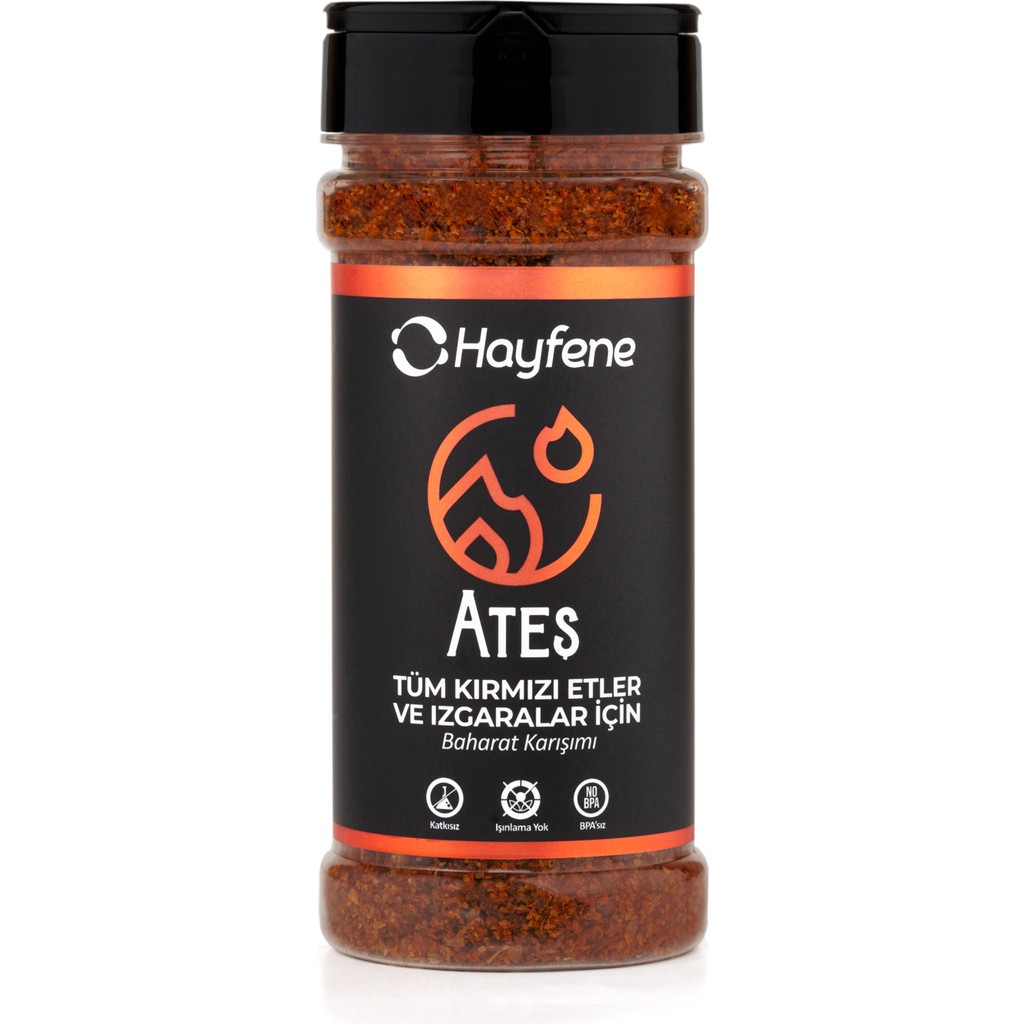 Hayfene Ateş Baharatı Karışık Çeşni 100 g - Türkiye Menşeli, Yüksek Lezzetli Gurme Baharatlar - 140 gr Tuz, Şeker, Baharat Fiyatı