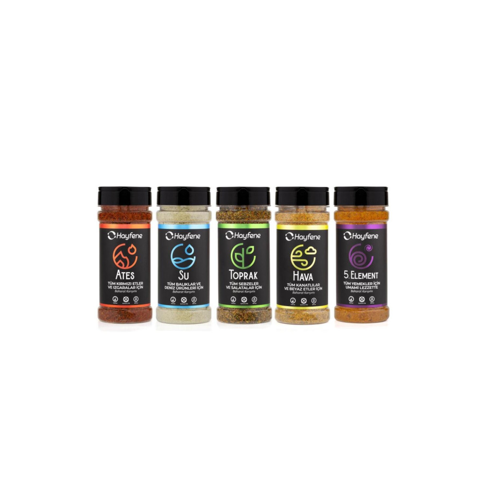 Hayfene Element Serisi 5li Paket (ateş + Su + Toprak + Hava + 5.element) Baharat Fiyatı
