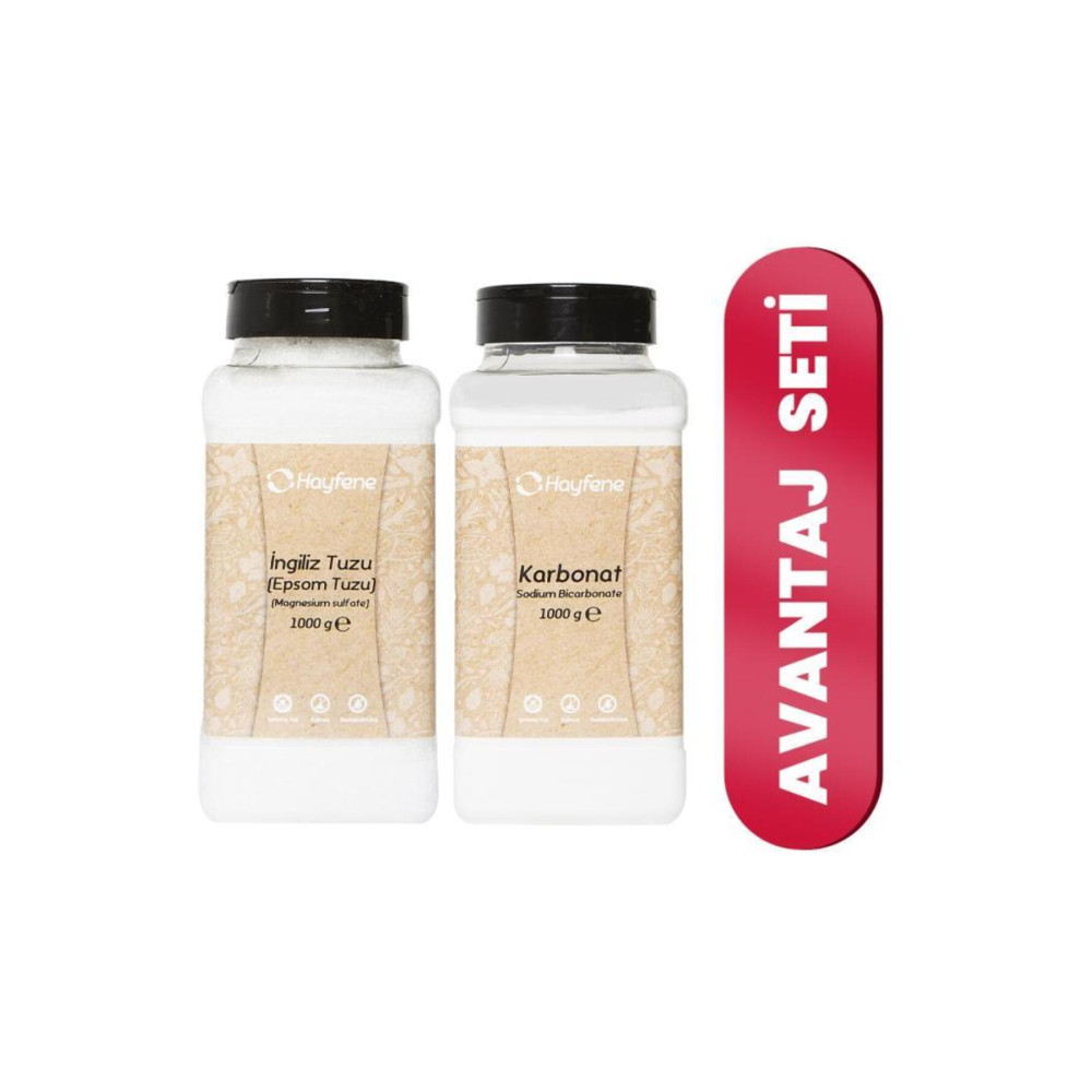 Hayfene Ingiliz Tuzu (EPSOM TUZU) Ve Karbonat 1000 gr 2li Set Baharat Fiyatı