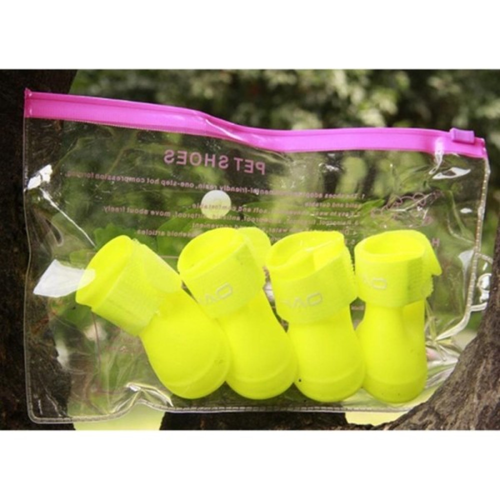 Hayhay Petshop Kedi ve Köpek Su Geçirmez Pabuçlar Yürüyüş Ayakkabısı Pet Shoes Sarı - M Evcil Hayvan Ürünleri Fiyatı