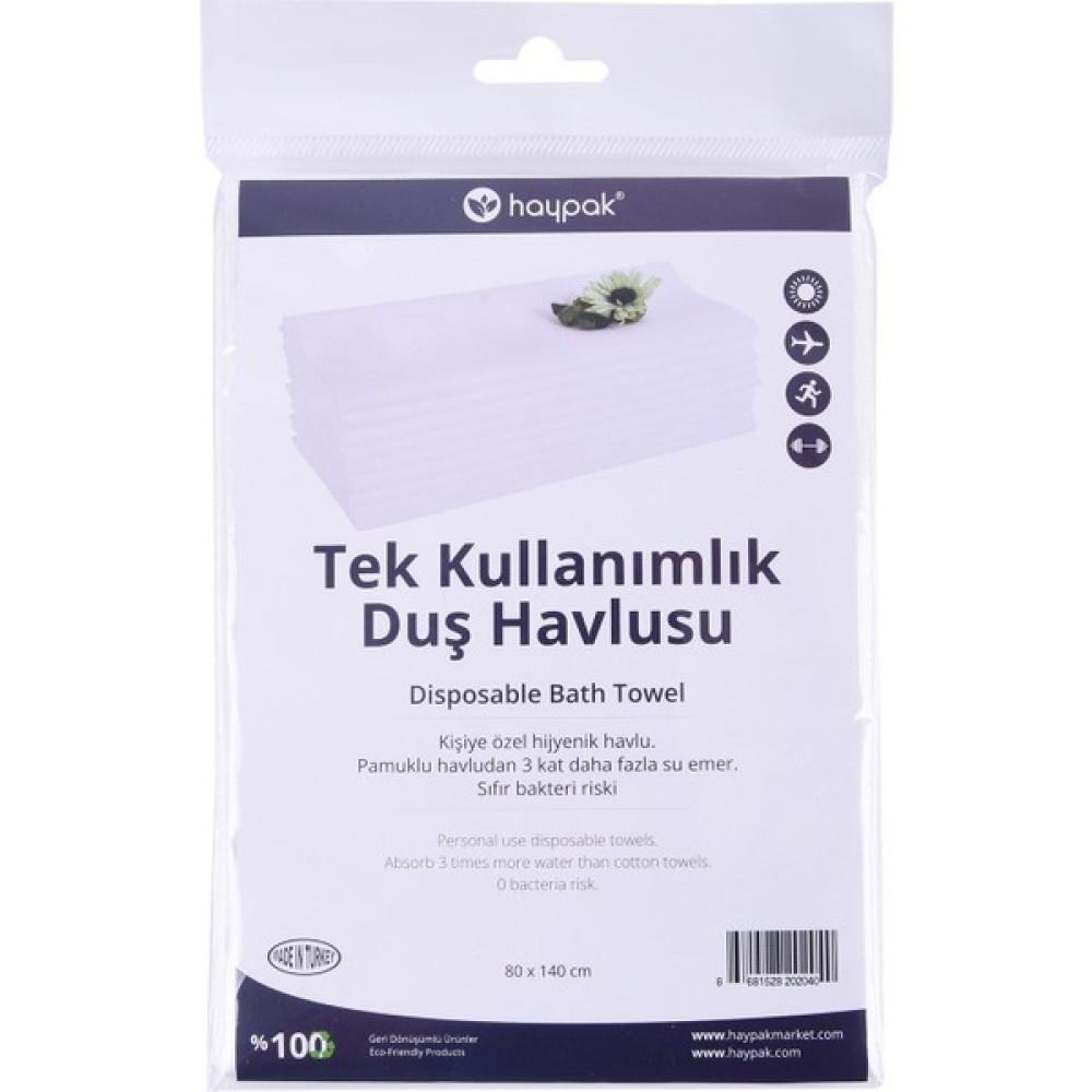 Haypak Tek Kullanımlık Banyo Havlu 80X140CM 15 Adet Mutfak Sarf Malzemeleri Fiyatı