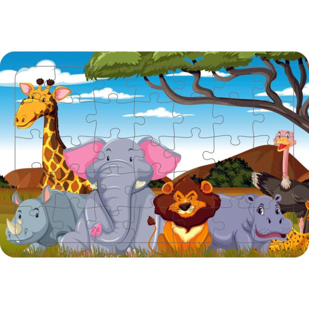 Hayvanlar 35 Parça Ahşap Çocuk Puzzle Yapboz Model 19 Eğitici Oyuncak Fiyatı