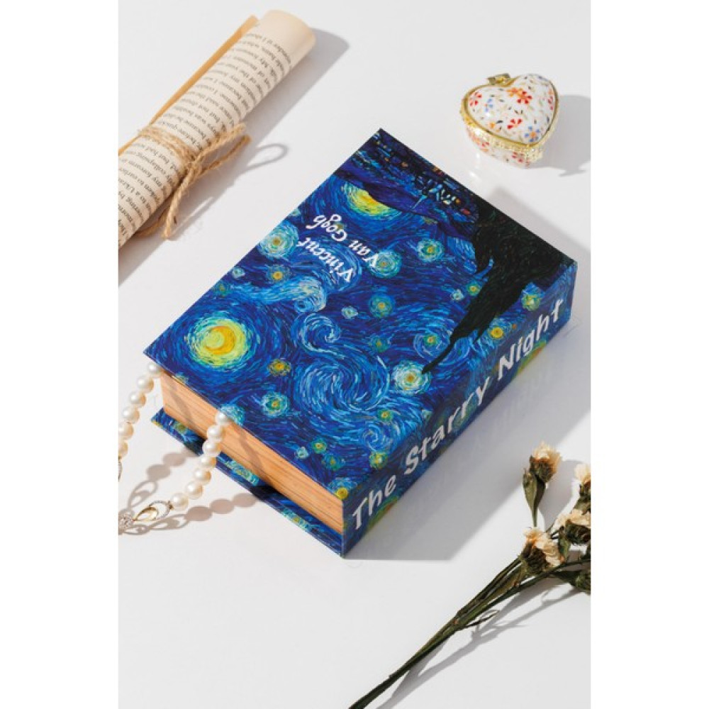 Hayveys Mavi Dekorlu Mini Kitap Kutu Takı Aksesuar Organizer Eşya Saklama Kutusu Fiyatı
