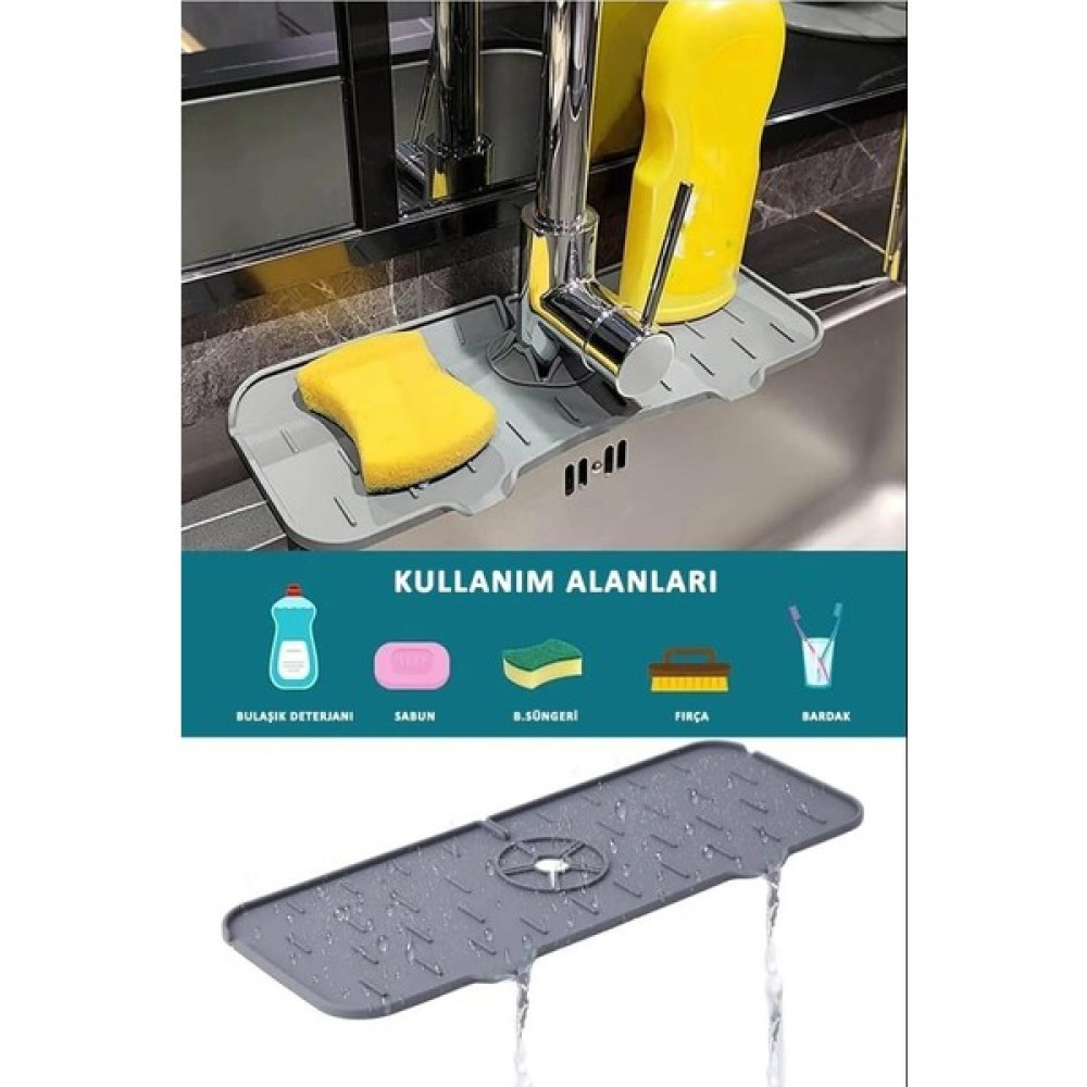 Hayveys Musluk Lavabo Tezgah Matı Su Tutucu Kaydırmaz Silikon Banyo,mutfak Kurutma Pedi Bulaşık Yıkama Fiyatı