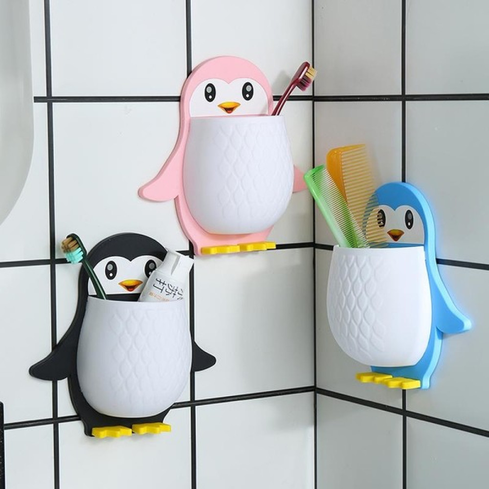 Hayveys Penguen Tasarımlı Diş Fırça Macun Kutusu Yapışkanlı Çok Amaçlı Organizer Diş Fırçalık Fiyatı