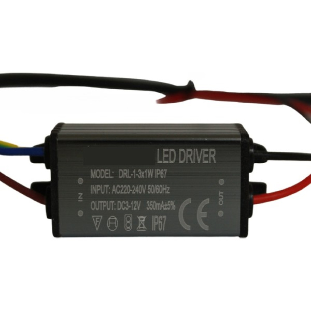 Hazar Led 1-3X1W LED Driver 350MA 3-12V Power LED Sürücü IP67 Power LED Driver Led Aydınlatmalar Fiyatı