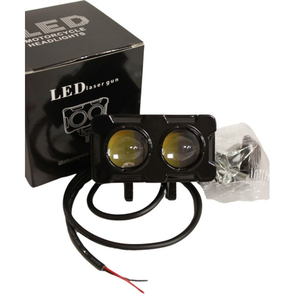 Hazar Led Motosiklet Scooter Sis Farı IP67 Çift Renk Beyaz-Sarı Flash Animasyonlu Araç Off Road 4x4 Suv Atv Tekne Far 1 Ad. Motorsiklet Lambaları Fiyatı