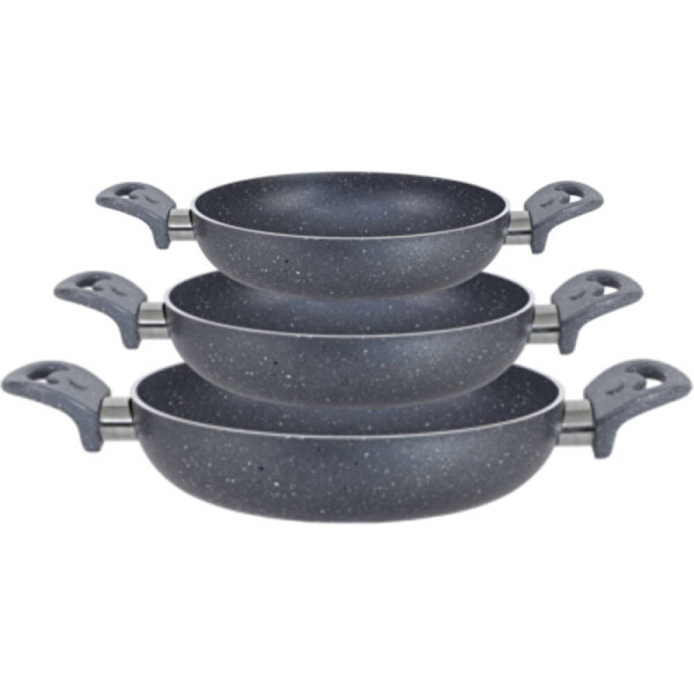 Hazar Pazar Granit 18/20/22 cm Yumurta Tavası Set Yanmaz Yapışmaz Çizilmez Çift Kulp Omlet Tavalar Fiyatı