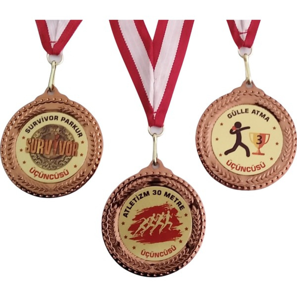 Hazar Spor Kişiye Özel Baskılı Madalya 7 cm Çap - Derece Başarı Tören ( 5 Adet ) Bronz Diğer Spor Ürünleri Fiyatı