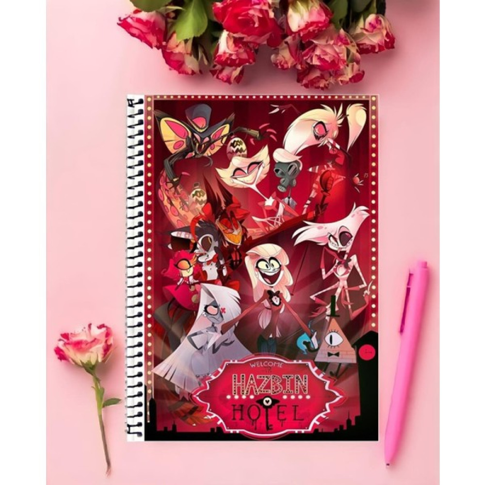 Hazbin Hotel Anime Defter 1 Adet Özel Tasarım A4 Boyutu 21*29 cm Telli Kareli defter Spiralli Defter Fiyatı
