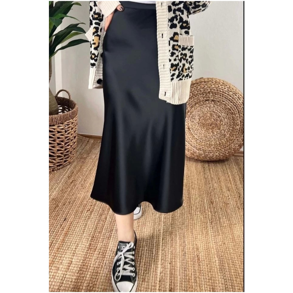Hazel Siyah Saten Etek S Beden Etek Fiyatı