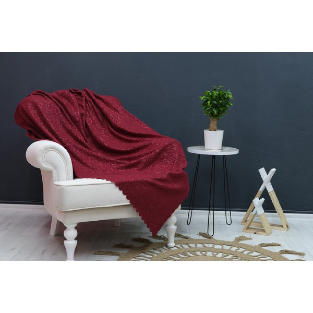 Hazel Süngerli Koltuk Çekyat Örtüsü Damar Desenli Parlak ve Kaymaz Örtü - 175 x 215 cm - Bordo Koltuk & Kanepe Örtüsü Fiyatı