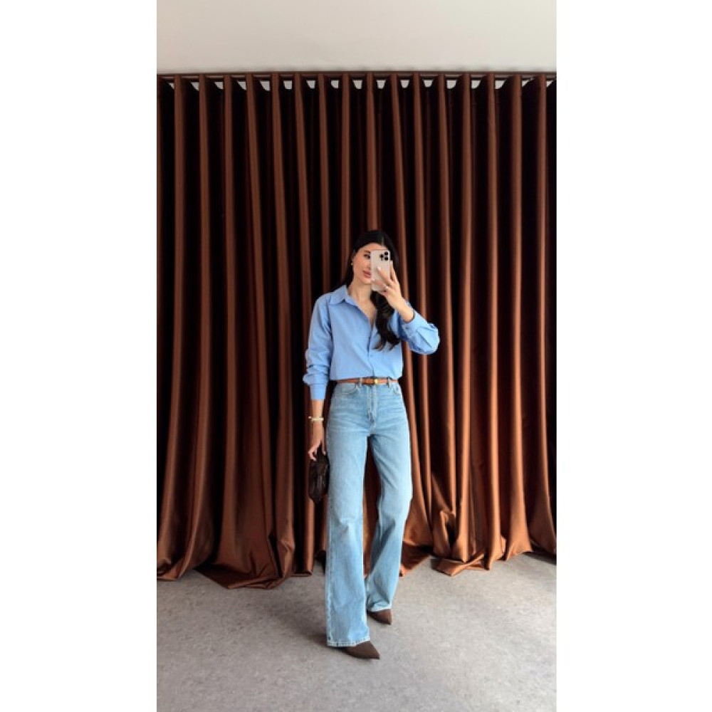 Hazelanna Rahat Kesim Mavi Jean Bayan Jeans / Kot Pantolon Fiyatı