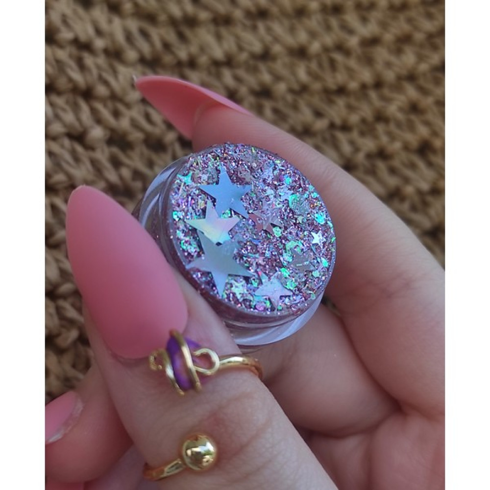 Hb Tasarım Glitter Jel Far Simli Far Lila Saç -Yüz Simi Magic Box Lila Göz Farı Fiyatı