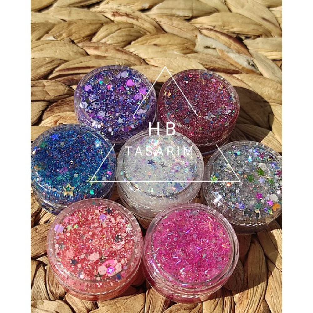 Hb Tasarım Glitter Jel Far Simli Jel Far Set Göz Farı Fiyatı