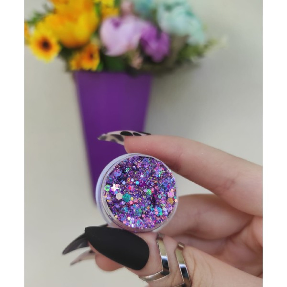 Hb Tasarım Glitter Jel Forumlu Parlak Işıltılı Vücut Simi Yüz Simi Mor Göz Farı Fiyatı