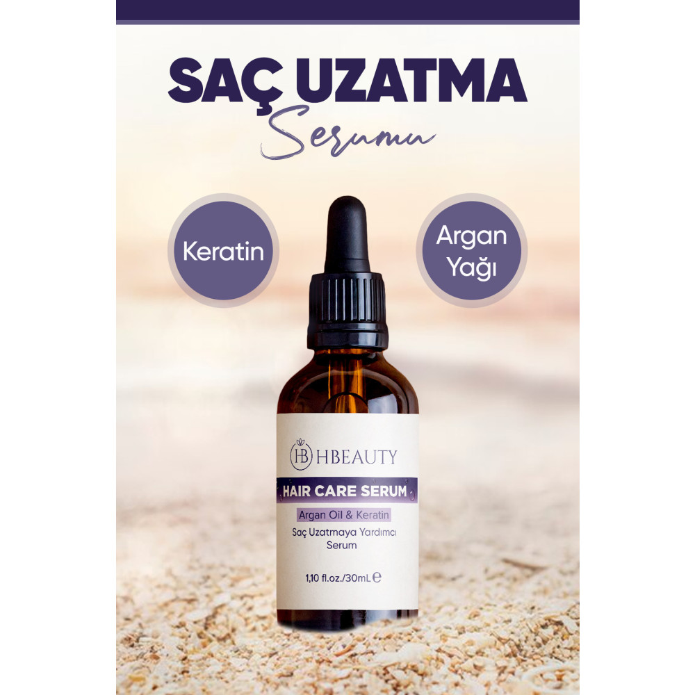 HBEAUTY Hızlı Saç Uzatma Serumu Argan Ve Keratin Özlü Dökülme Karşıtı Saç Bakım Maskeleri & Serumlar & Spreyler Fiyatı