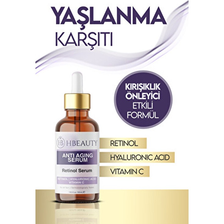 HBEAUTY Yaşlanma Karşıtı Retinol Serum 30 ml Tüm Cilt Tipleri İçin Cilt Yenileyici Etki Diğer Fiyatı