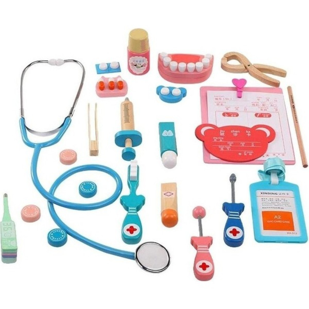HBLHC Çocuk Doktor Oyuncak Ahşap Simülasyon Bez Çanta Erkek Bebek ve Kız Oyun Evi Enjeksiyon Tıbbi Ilaç Kutusu Erken Eğitim (Yurt Dışından) - 1 Oyun Seti Fiyatı