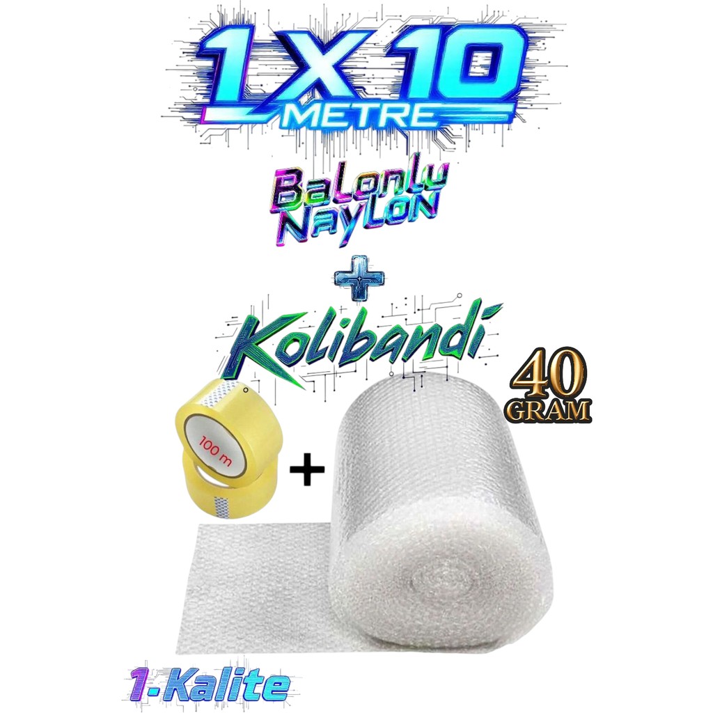 Hbnc ( 40 gr ) 100 cm X 10 Metre Balonlu Naylon Patpat Eşya Koruma Naylonu Hava Kabarcıklı Naylon Diğer Fiyatı