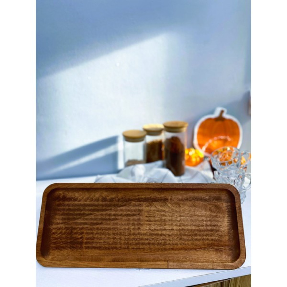 Hbs Art Design Ahşap Sunum Tepsi Yağdanlık Altı Kahve Sunum 36 x 16 cm Servis Tepsisi Fiyatı