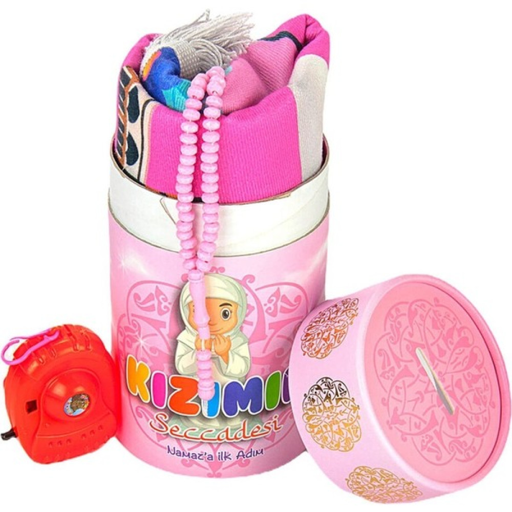 Hbsstor Kumbaralı Kızımın Çocuk Seccadesi (Namaza Ilk Adım) - Pembe - 45 x 80 cm Seccade Fiyatı