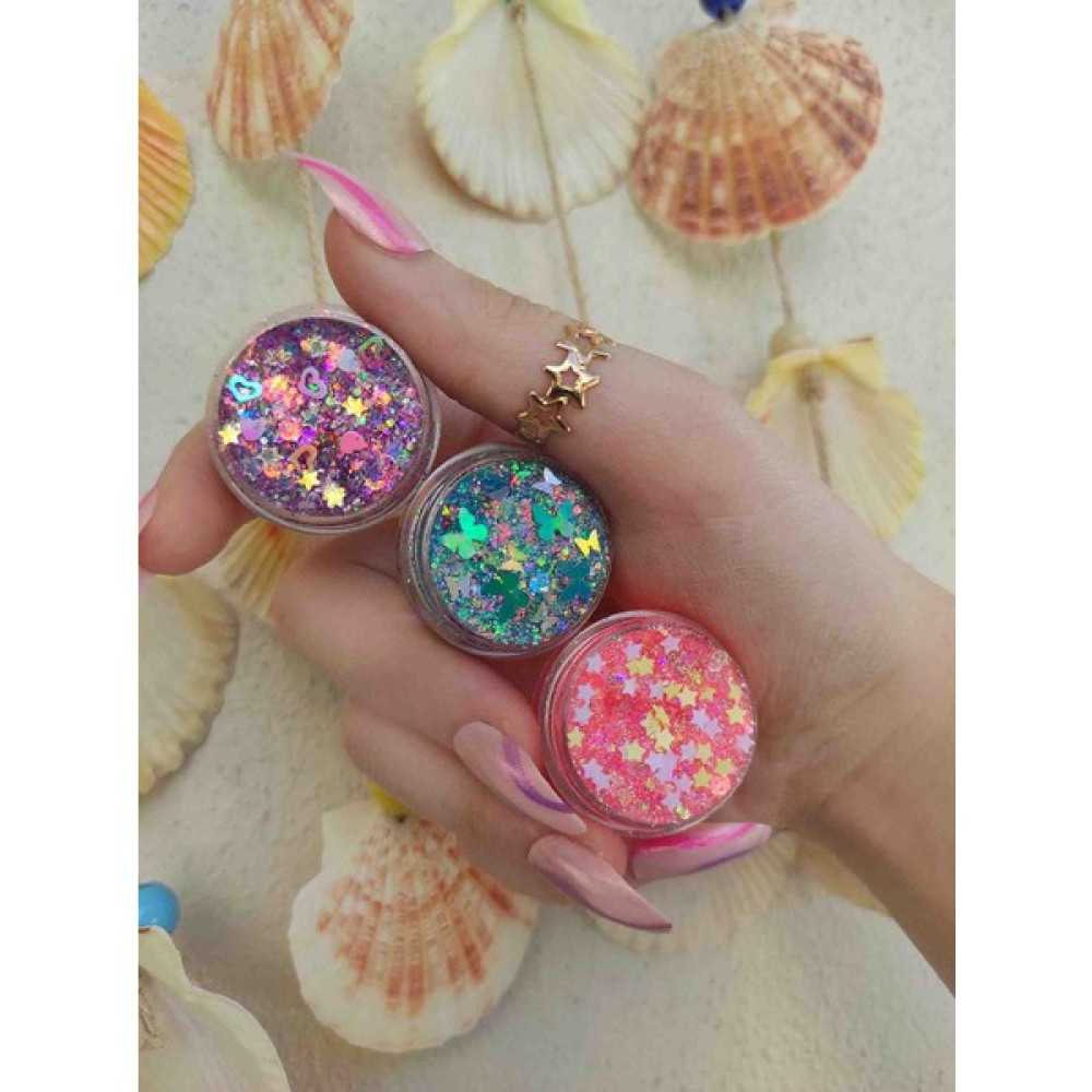 hbtasarim Glitter Simli Far Jel Yüz ve Vücut Simi 3lü Set Göz Farı Fiyatı