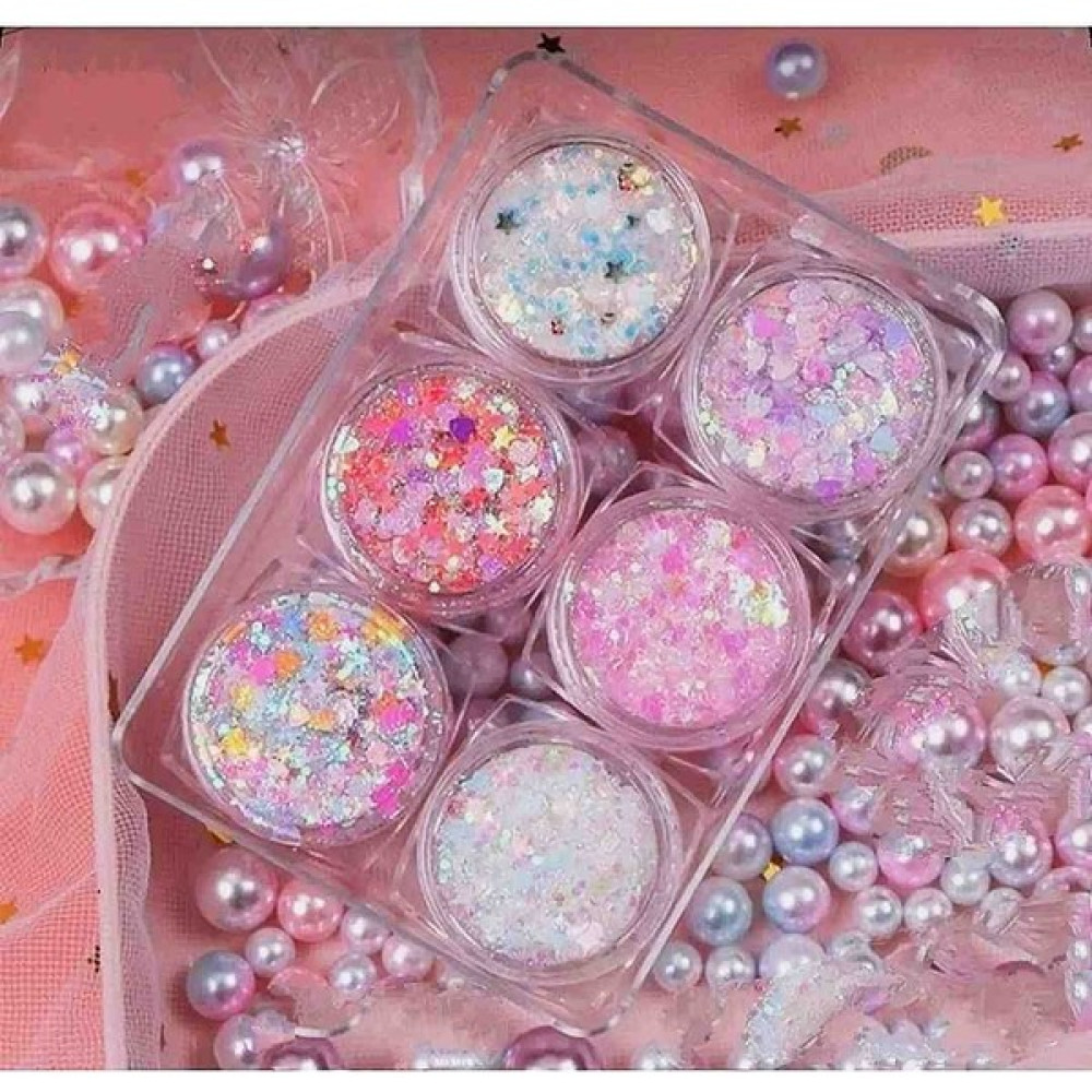 hbtasarim Glitter Simli Jel Far Simli Yüz ve Vücut Simi 6 Lı Set Göz Farı Fiyatı