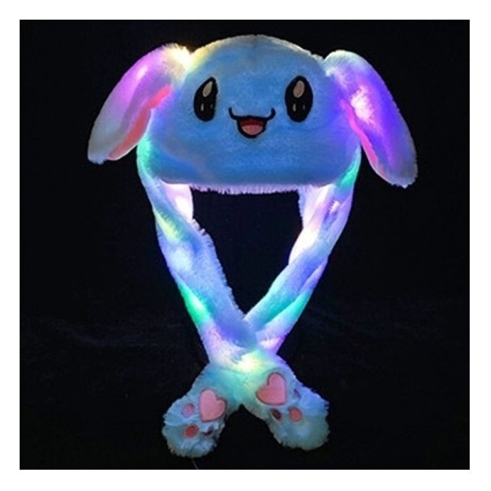 HbTec Lucky Power Mavi Kulakları Hareketli Işıklı Tavşan Şapka Peluş Oyun Arkadaşı 3 Modlu LED (Yurt Dışından) Peluş Oyuncaklar Fiyatı