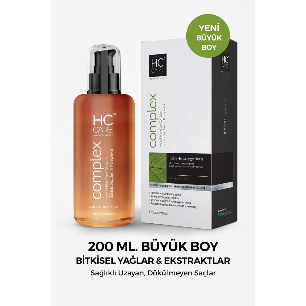 HC Care Complex Bitkisel Saç Bakım Kompleksi - 200 Ml Büyük Boy Saç Bakım Maskeleri & Serumlar & Spreyler Fiyatı