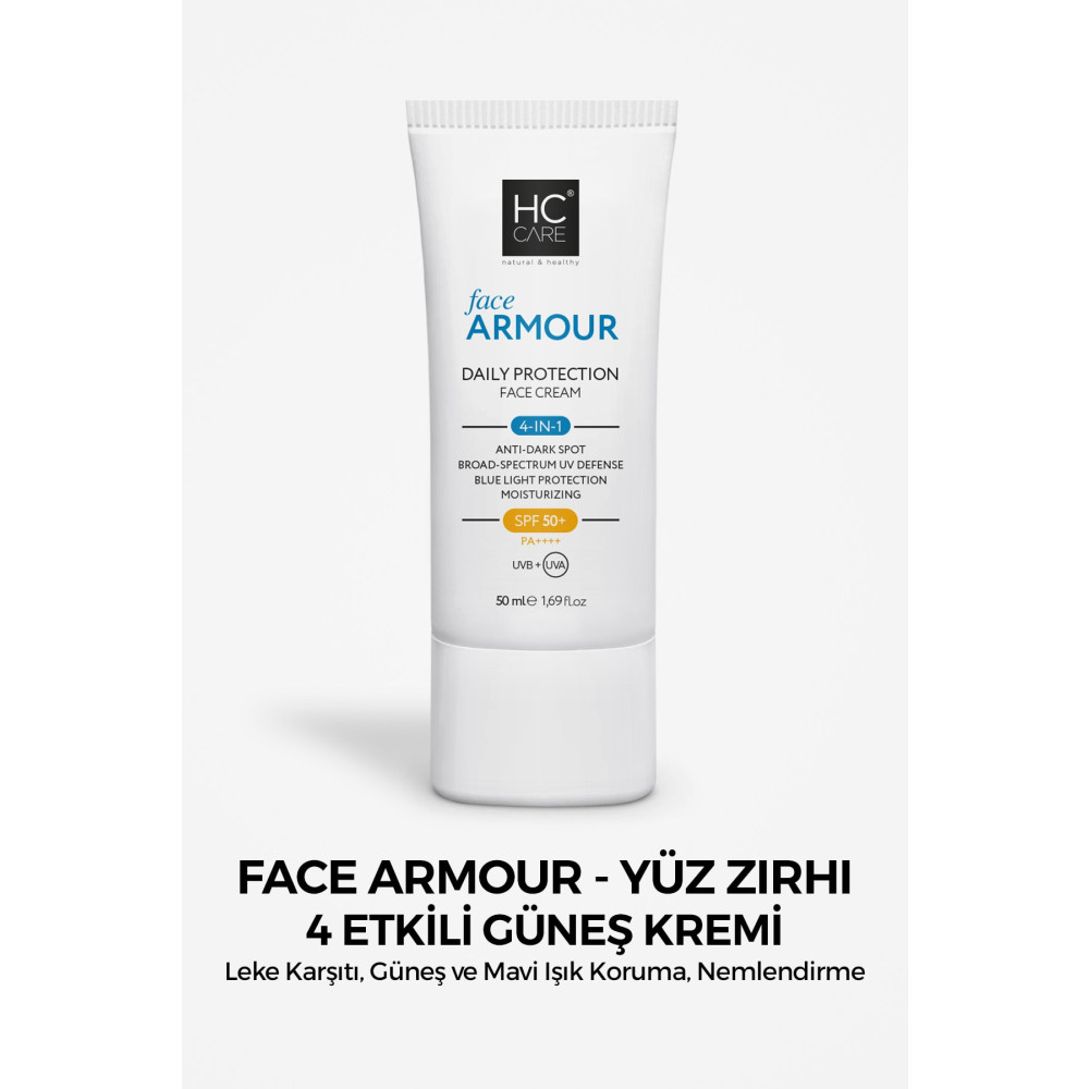 HC Care Face Armour 50 Spf 4 Etkili Günlük Koruyucu Güneş Kremi - 50 Ml. Güneş Kremleri ve Losyonları Fiyatı