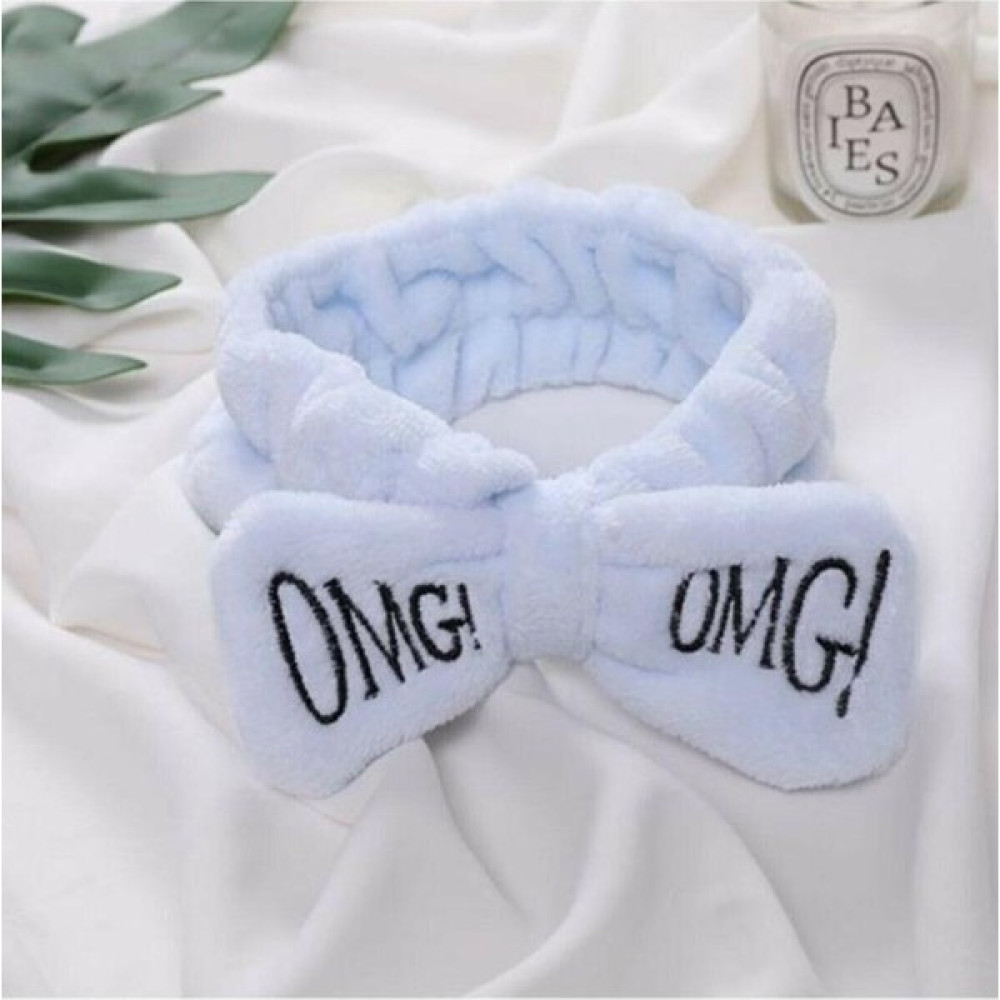 Hd Marketim 1 Adet Mavi Omg Fiyonk Bandana Kadın Makyaj Bandı Yüz Yıkama Elastik Kadife Polar Moda Kız Saç Aksesuarları Toka, Taç & Saç Bandı Fiyatı
