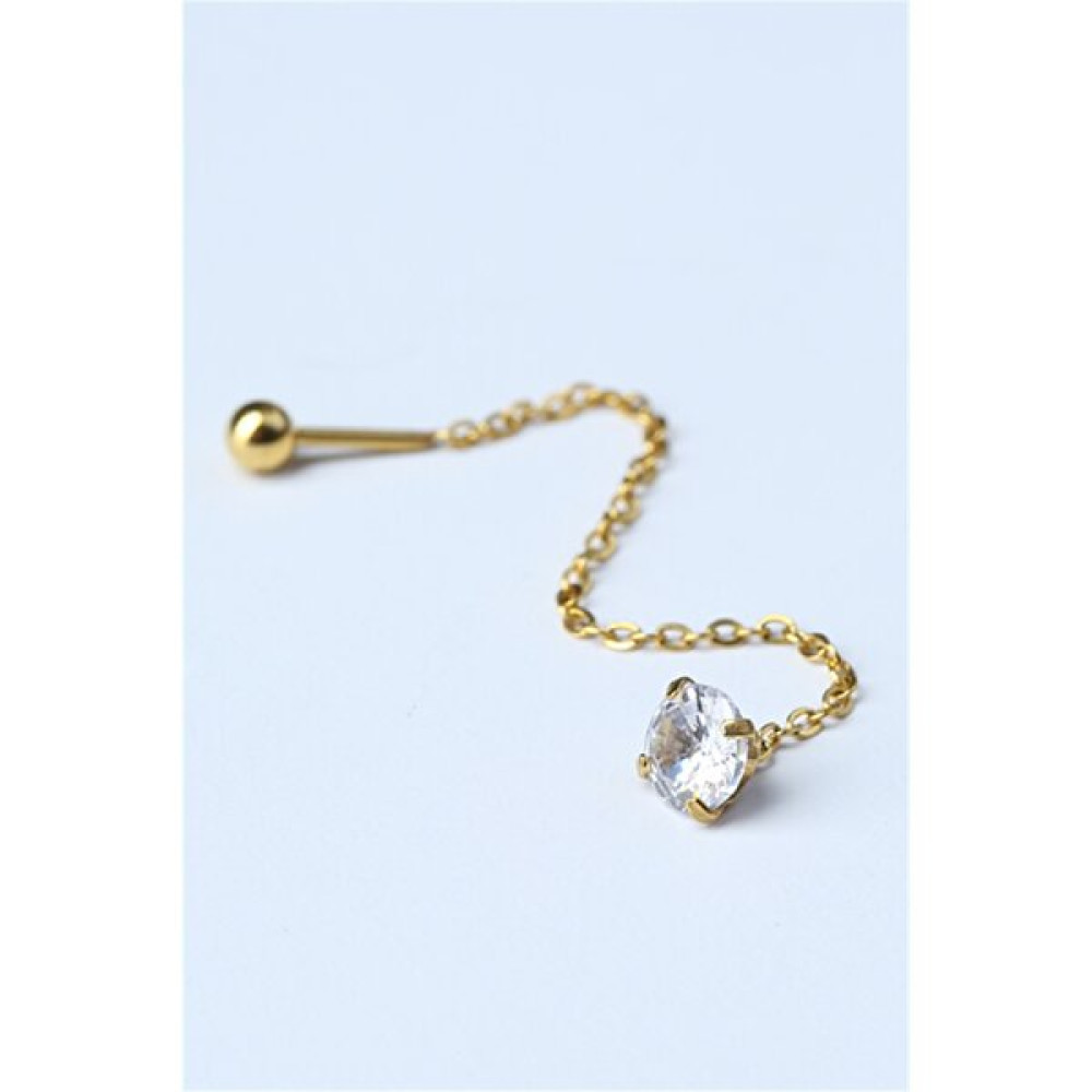 HD Piercing Taşlı Sarkaç (Küpe) Gold Piercing Altın & Gümüş Piercing Fiyatı