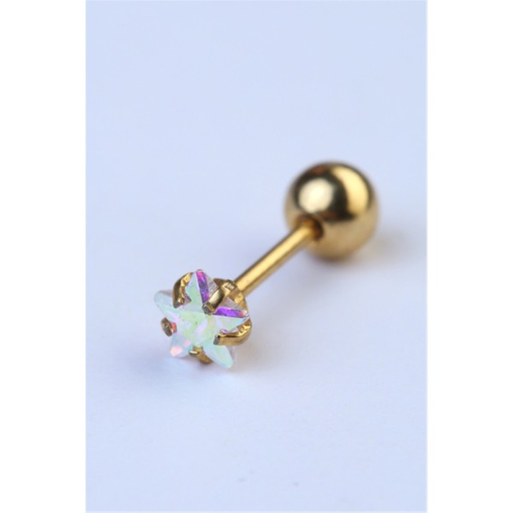 HD Piercing Yıldız Taş Hologram Orta Boy Gold Piercing Altın & Gümüş Piercing Fiyatı
