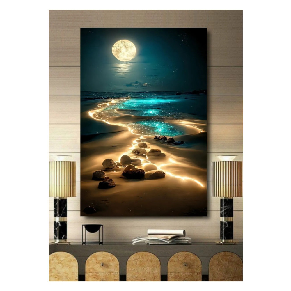 HD Sanatsal 3 Boyutlu Tropikal Doğa Manzara Temalı Kanvas 60 x 90 Beden Tablo & Poster Fiyatı